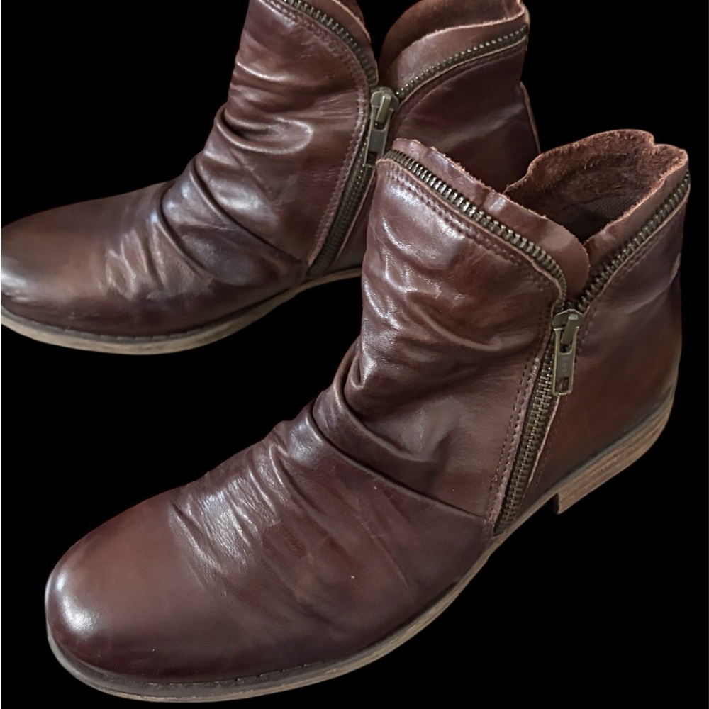 Miz Mooz Luna Rich Brown Ankle Booties - Picture 6 of 9